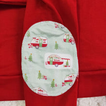 Load image into Gallery viewer, Camping red long sleeve kids Christmas zipper pullover shirt