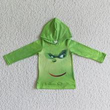 Load image into Gallery viewer, Green face long sleeves boy Christmas hoodie
