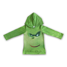 Load image into Gallery viewer, Green face long sleeves boy Christmas hoodie