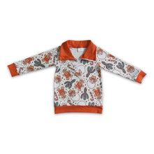 Load image into Gallery viewer, Cactus gingerbread santa kids Christmas zipper pullover