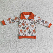 Load image into Gallery viewer, Cactus gingerbread santa kids Christmas zipper pullover