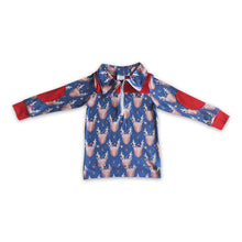 Load image into Gallery viewer, Reindeer kids zipper Christmas pullover