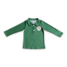 Load image into Gallery viewer, Santa print long sleeves boy Christmas shirt