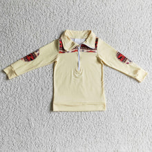 Load image into Gallery viewer, Horse aztec long sleeves kids western zipper pullover