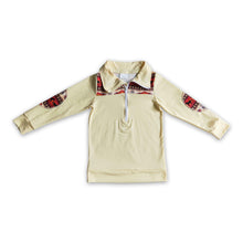 Load image into Gallery viewer, Horse aztec long sleeves kids western zipper pullover