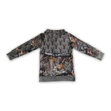 Load image into Gallery viewer, Deer camo print boy zipper pullover
