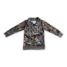 Load image into Gallery viewer, Deer camo print boy zipper pullover