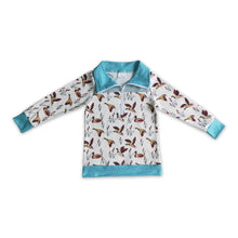 Load image into Gallery viewer, Duck print kids boy hunting zipper pullover