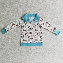 Load image into Gallery viewer, Duck print kids boy hunting zipper pullover