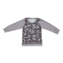 Load image into Gallery viewer, Leopard cow camo long sleeves kids western shirt