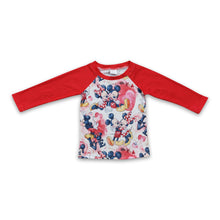 Load image into Gallery viewer, Red long sleeves heart mouse kids boy valentine's shirt