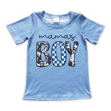 Load image into Gallery viewer, Mama's boy cow short sleeves baby kids western shirt