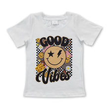 Load image into Gallery viewer, Smile good vibes short sleeves boy summer shirt