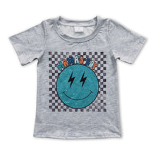 Load image into Gallery viewer, Mama's boy smile plaid baby kids top
