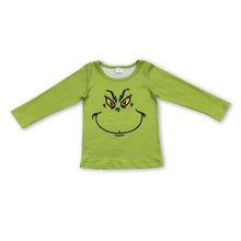 Load image into Gallery viewer, Green face long sleeves kids boy Christmas shirt