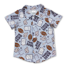 Load image into Gallery viewer, Touch down football kids boy button up shirt