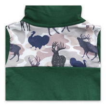 Load image into Gallery viewer, Deer camo olive kids boy zipper pullover