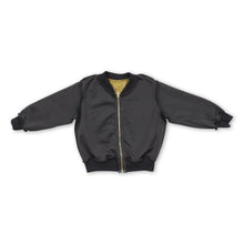 Load image into Gallery viewer, Blue gold zipper girls winter coat