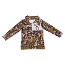 Load image into Gallery viewer, Deer plaid camo kids boy hunting pullover