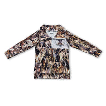 Load image into Gallery viewer, Dog plaid camo kids boy hunting pullover