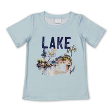 Load image into Gallery viewer, Short sleeves lake life kids boy shirt