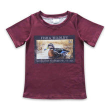 Load image into Gallery viewer, Fish wild life kids boy short sleeves shirt