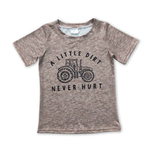 Load image into Gallery viewer, A little dirt never hurt tractor boy short sleeves shirt