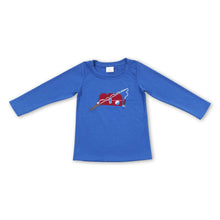 Load image into Gallery viewer, Blue long sleeves fishing kids boy shirt