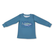 Load image into Gallery viewer, Long sleeves fish kids boy shirt