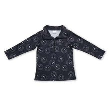 Load image into Gallery viewer, Black smile long sleeves kids boy pullover