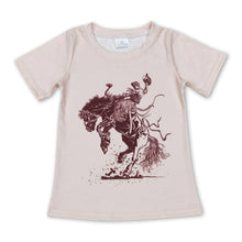 Load image into Gallery viewer, Short sleeves khaki rodeo western boy shirt