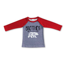 Load image into Gallery viewer, Red long sleeves brother bear kids boy shirt