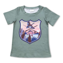Load image into Gallery viewer, Short sleeves green duck kids boy shirt
