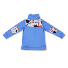 Load image into Gallery viewer, Baseball stars long sleeves kids boy zipper pullover
