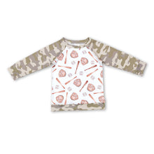 Load image into Gallery viewer, Camo long sleeves baseball baby boy shirt