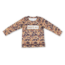 Load image into Gallery viewer, Daddy's boy camo long sleeves toddler kids shirt