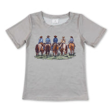 Load image into Gallery viewer, Short sleeves horse rodeo kids boys summer shirt