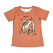 Load image into Gallery viewer, Short sleeves fishing kids boys hunting shirt