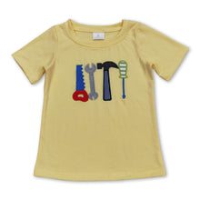 Load image into Gallery viewer, Yellow short sleeves tool kids boys summer shirt