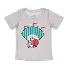 Load image into Gallery viewer, Khaki short sleeves baseball kids boys shirt