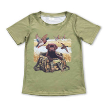 Load image into Gallery viewer, Short sleeves dog duck kids boys summer shirt