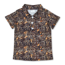 Load image into Gallery viewer, Short sleeves camo kids boys summer polo shirt