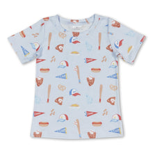 Load image into Gallery viewer, Short sleeves baseball pocket kids boys shirt