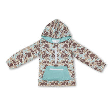 Load image into Gallery viewer, Long sleeves light camo pocket zipper boys hoodie