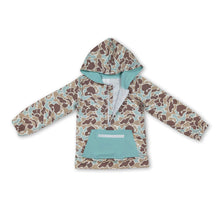 Load image into Gallery viewer, Long sleeves light camo pocket zipper boys hoodie