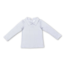 Load image into Gallery viewer, Light blue plaid long sleeves kids boys shirt