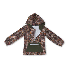 Load image into Gallery viewer, Long sleeves camo pocket zipper boys hoodie