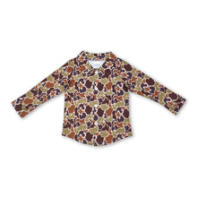 Load image into Gallery viewer, Long sleeves brown camo duck kids boys button down shirt