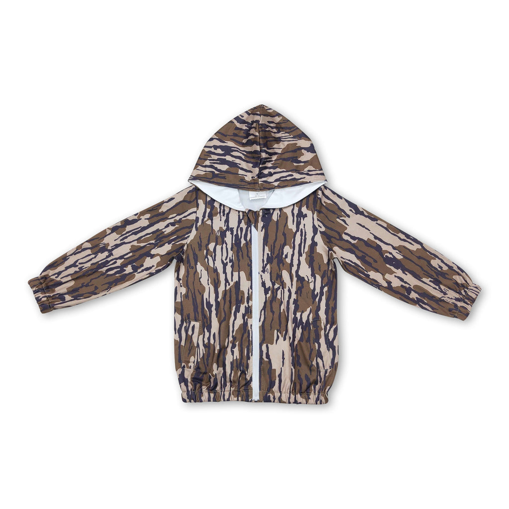 Camo baby boys zipper hoodie jacket