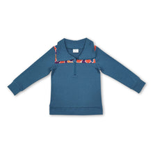 Load image into Gallery viewer, Blue long sleeves camo kids boys zipper pullover